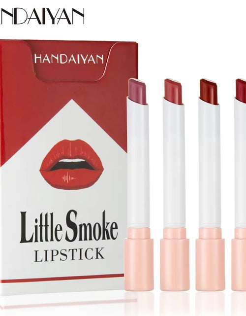 Load image into Gallery viewer, Creative Cigarette Lipstick Set 4 Colors Matte Long Lasting Waterproof Matt Lip Stick Tube Nude Red Lips Makeup
