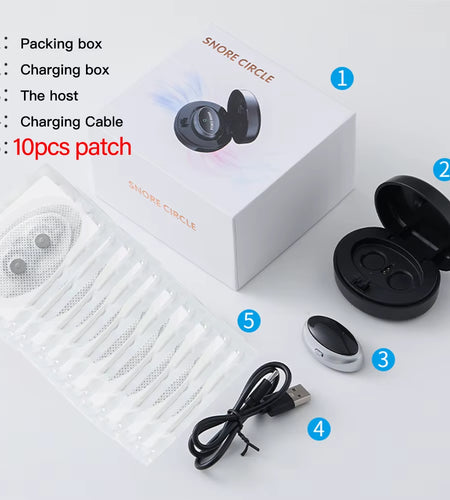 SmartSnore™ 5-Pair EMS Anti-Snoring Device – Breathe Easy, Sleep Deep
