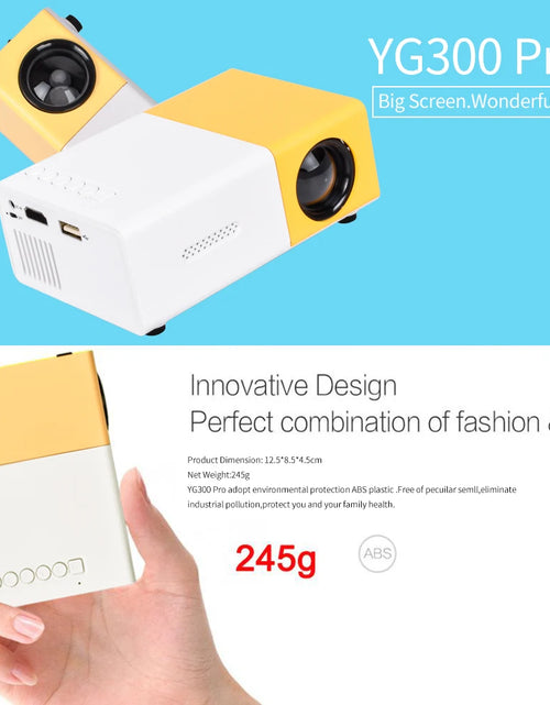 Load image into Gallery viewer, Mini Projector YG300 Pro LED Supported 1080P Full HD Portable Beamer Audio HDMI USB Video Projetor
