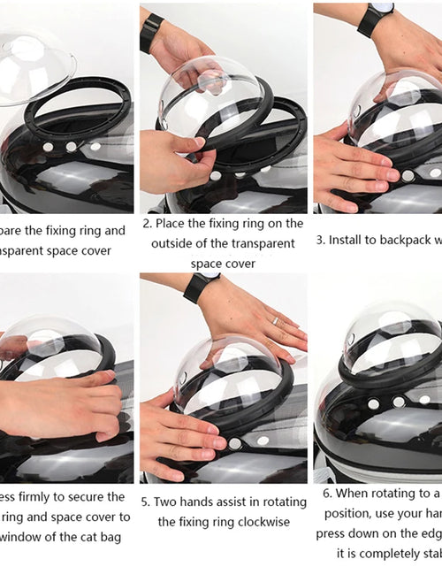 Load image into Gallery viewer, Transparent Cat Carrying Bags Space Breathable Pet Backpack Portable Puppy Dog Backpack Transport Carrier Space Capsule Bag Pets
