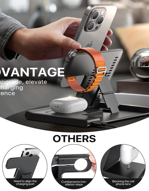 Load image into Gallery viewer, 3 in 1 Wireless Charging Sation for Multiple Devices 15W Fast Charging Stand
